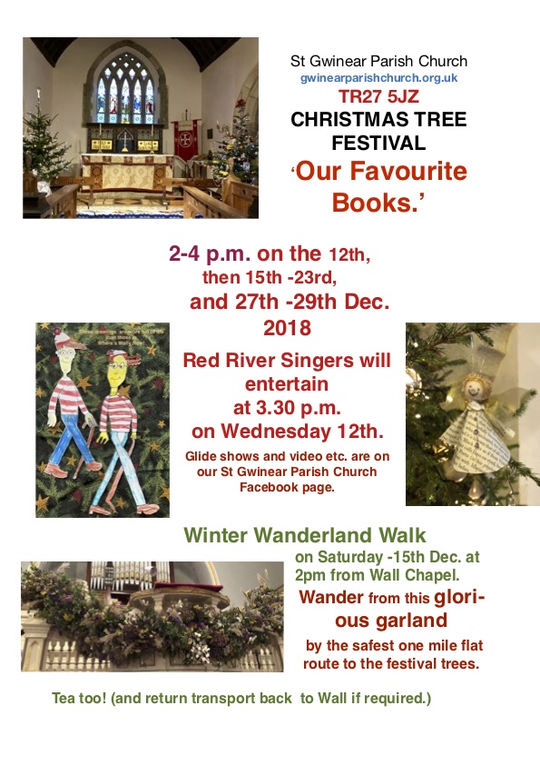 St Gwinear Parish Church Christmas Tree Festival - Our Favourite Books
